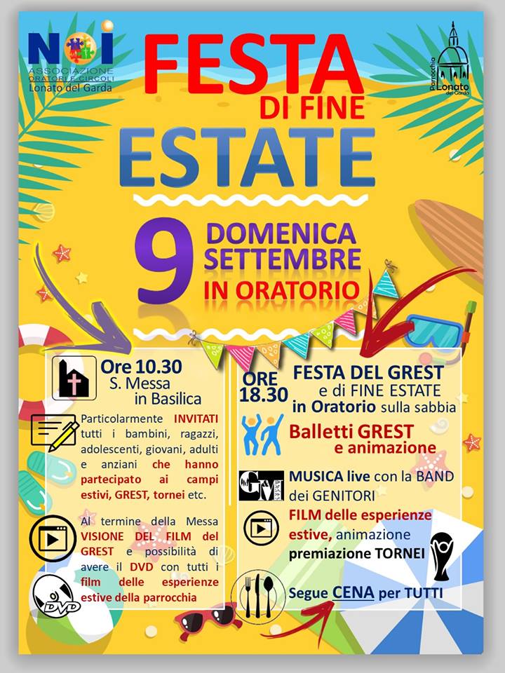 Rocca di Lonato FESTA DI FINE ESTATE IN ORATORIO